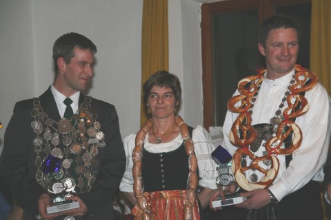 Die besten LG-Schtzen (v. l.): Christian, Manuela und Wolfgang