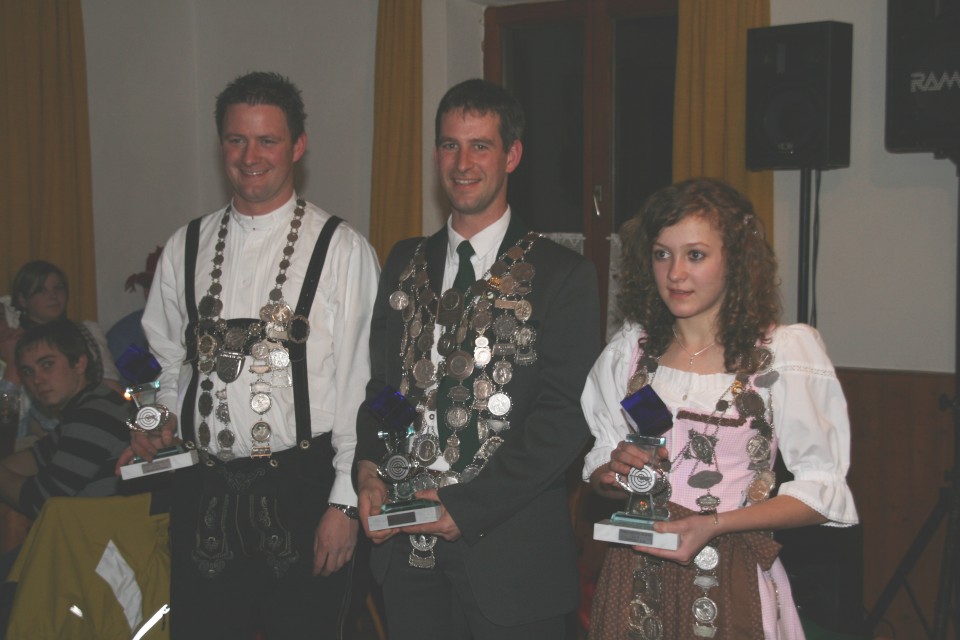 Knige unter sich: LP-Knig Wolfgang, LG-Knig Christian und Jugendknigin Eva